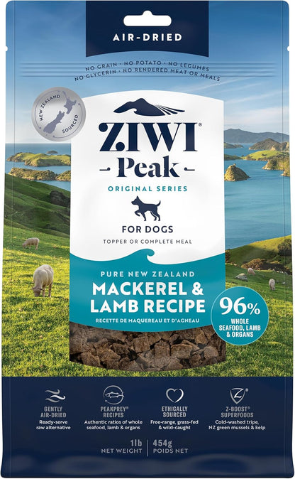 ZIWI Peak Air-Dried Dog Food - All Natural, High Protein, Grain Free, Limited Ingredient with Superfoods