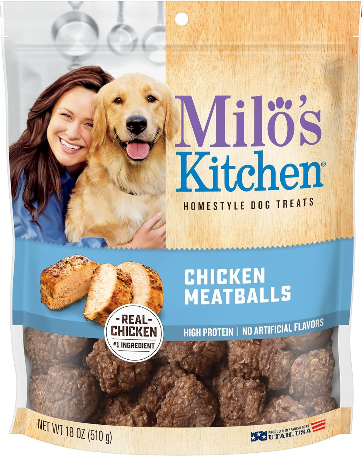 Milo'S Kitchen Homestyle Dog Treats, High Protein, No Artificial Flavors