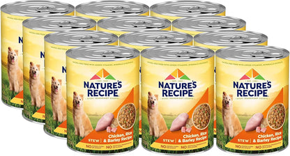 Nature’s Recipe Stew Lamb, Rice & Barley Recipe Wet Dog Food