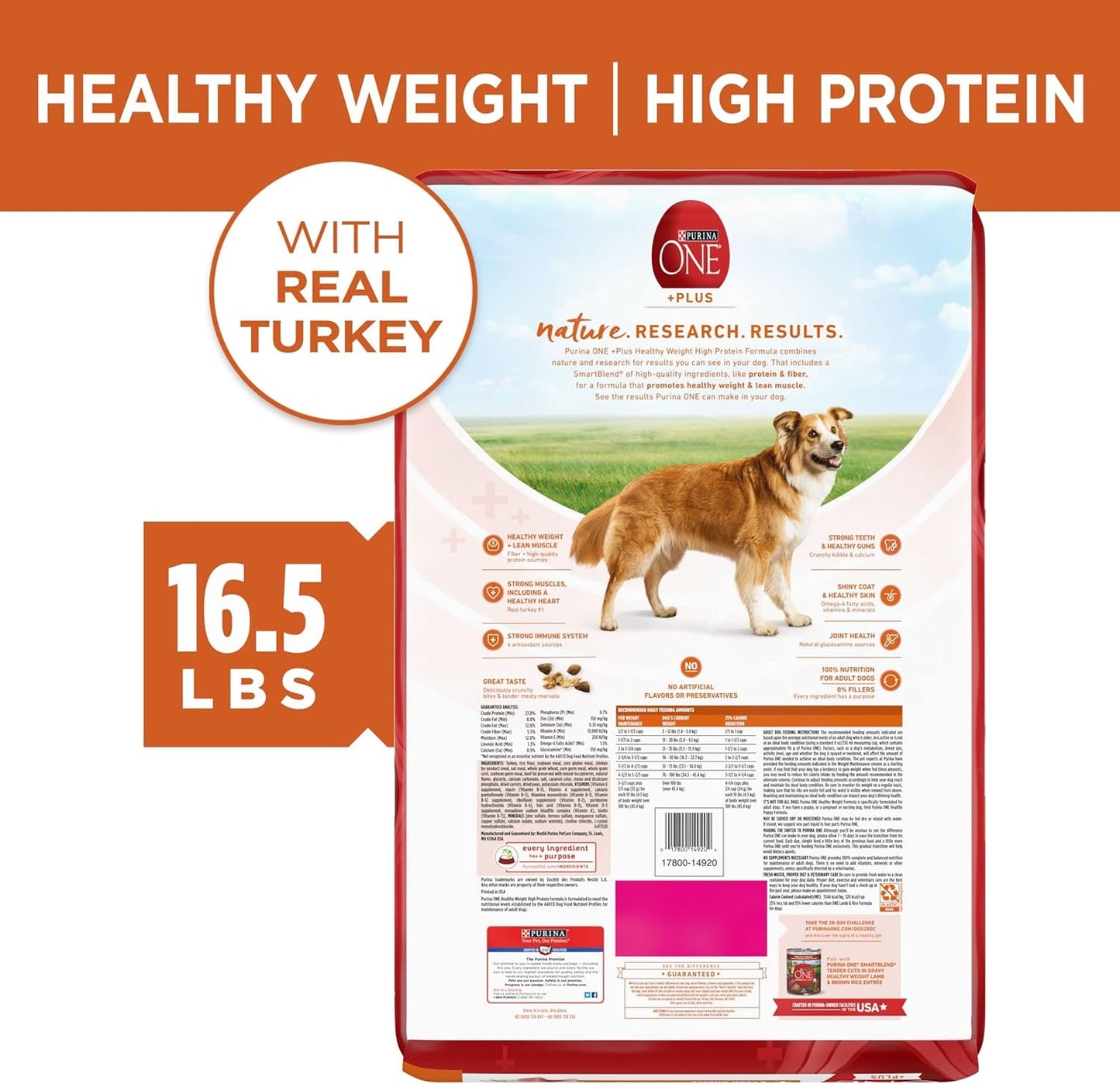 Purina ONE plus Healthy Weight High - Protein Dog Food Dry Formula