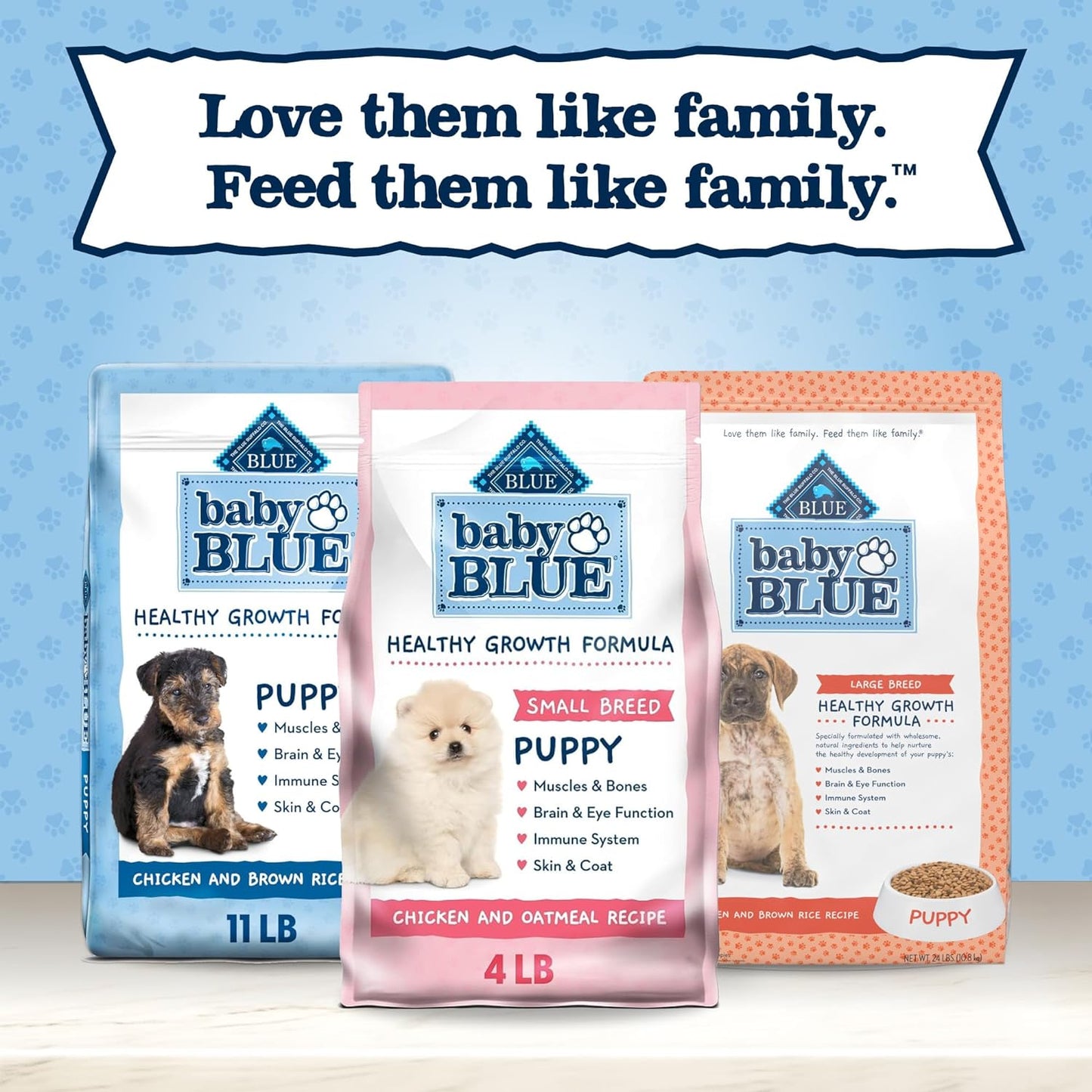 Blue Buffalo Baby BLUE Natural Small Breed Puppy Dry Dog Food, Healthy Growth Formula with DHA, Chicken and Oatmeal Recipe