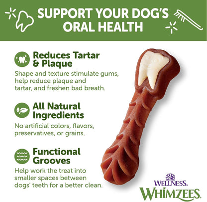 WHIMZEES by Wellness Long Lasting Dog Chews Value Box: All Natural Grain Free Treats to Help Clean Teeth & Reduce Plaque & Tartar - for Dogs 40-60 Lbs