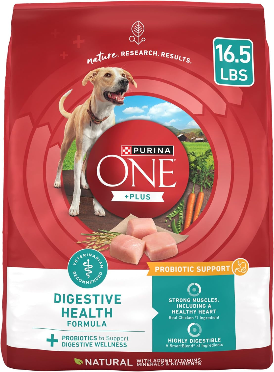 Purina One plus Digestive Health Formula Dry Dog Food Natural with Added Vitamins, Minerals and Nutrients