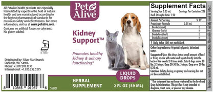 Petalive Kidney Support - All Natural Herbal Supplement Promotes Healthy Kidney and Urinary Functioning in Cats and Dogs