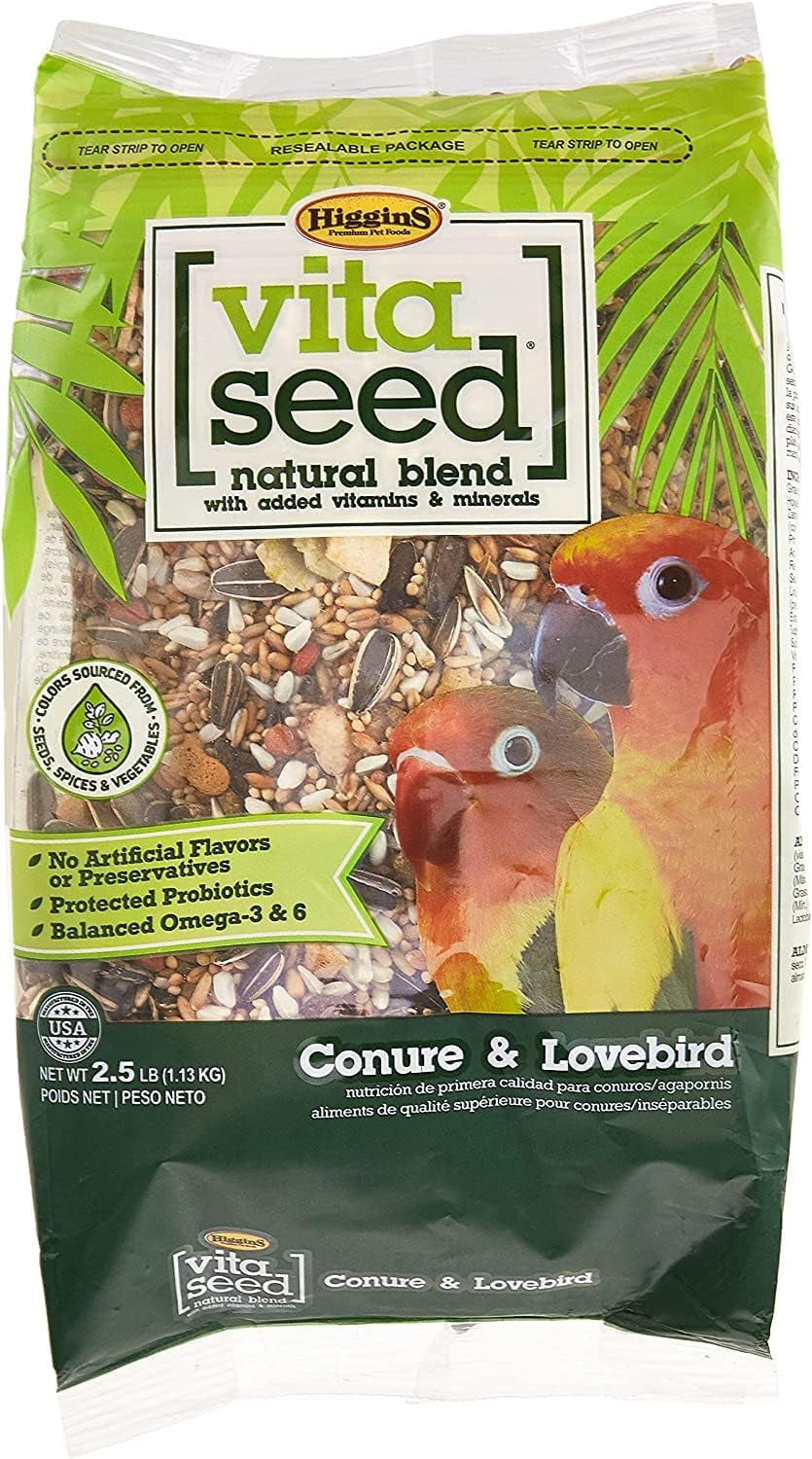 Higgins 2 Pack of Vita Seed Natural Blend Conure and Lovebird Food