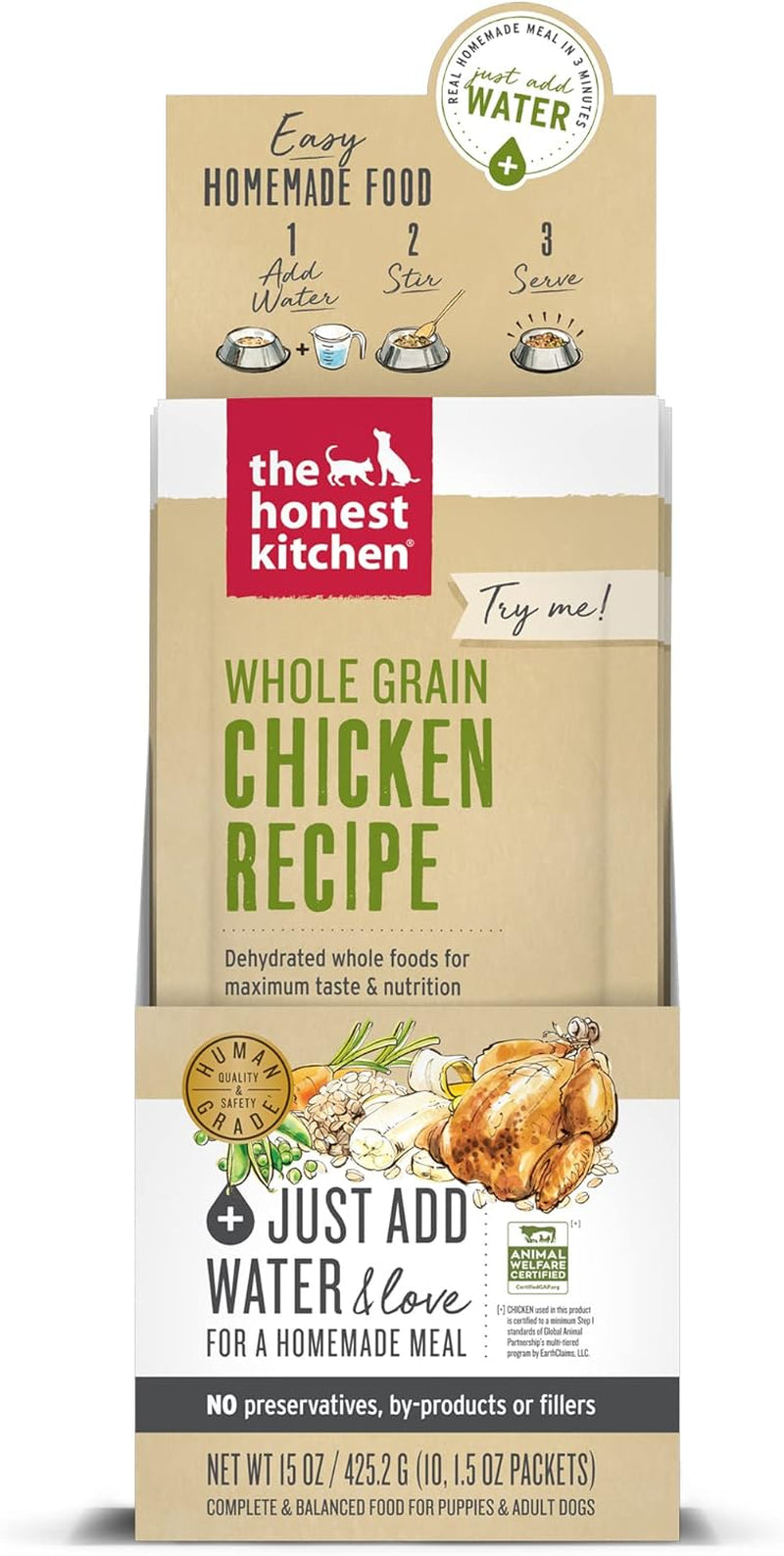 The Honest Kitchen Human Grade Dehydrated Whole Grain Dog Food - Complete Meal or Topper