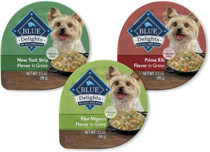 Blue Buffalo Delights Natural Adult Small Breed Wet Dog Food Cups