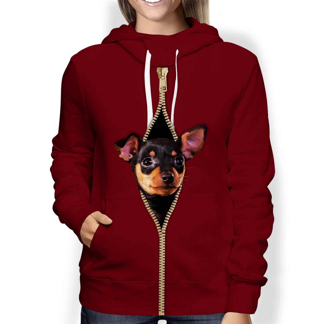 Je suis avec toi - Sweat à capuche Airedale Terrier V1
