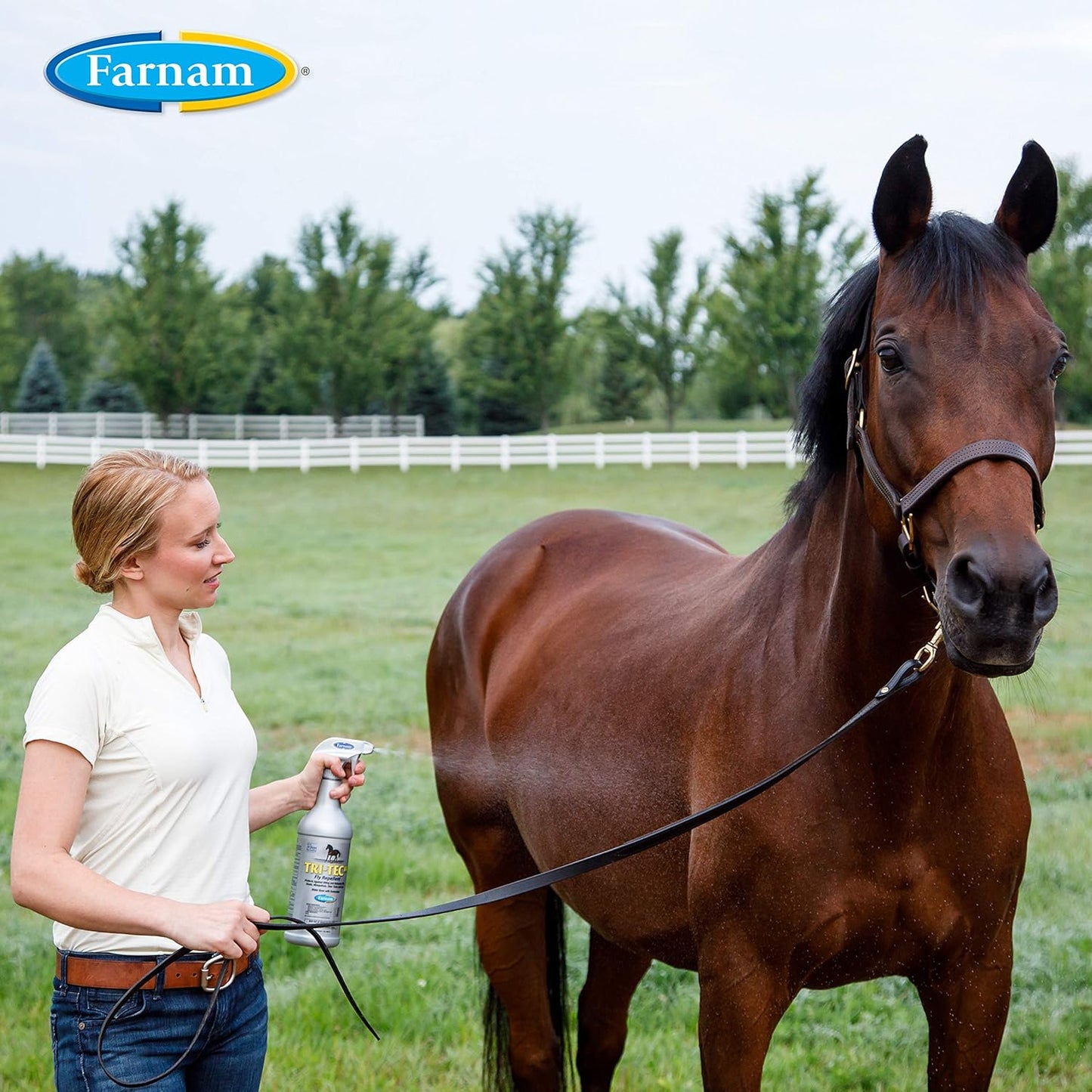 Farnam Tri-Tec 14 Horse Fly Spray, Kills, Repels, Protects, 32 Ounces