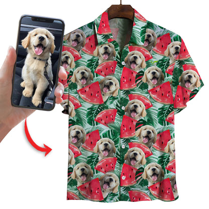 Chemise hawaïenne personnalisée avec la photo de votre animal