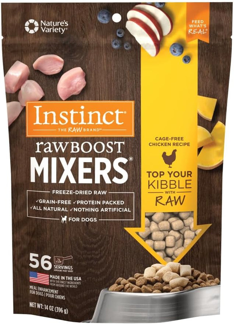 Instinct Raw Boost Mixers Freeze Dried Raw Dog Food Topper, Grain Free, Protein Packed, All Natural, Nothing Artifficial