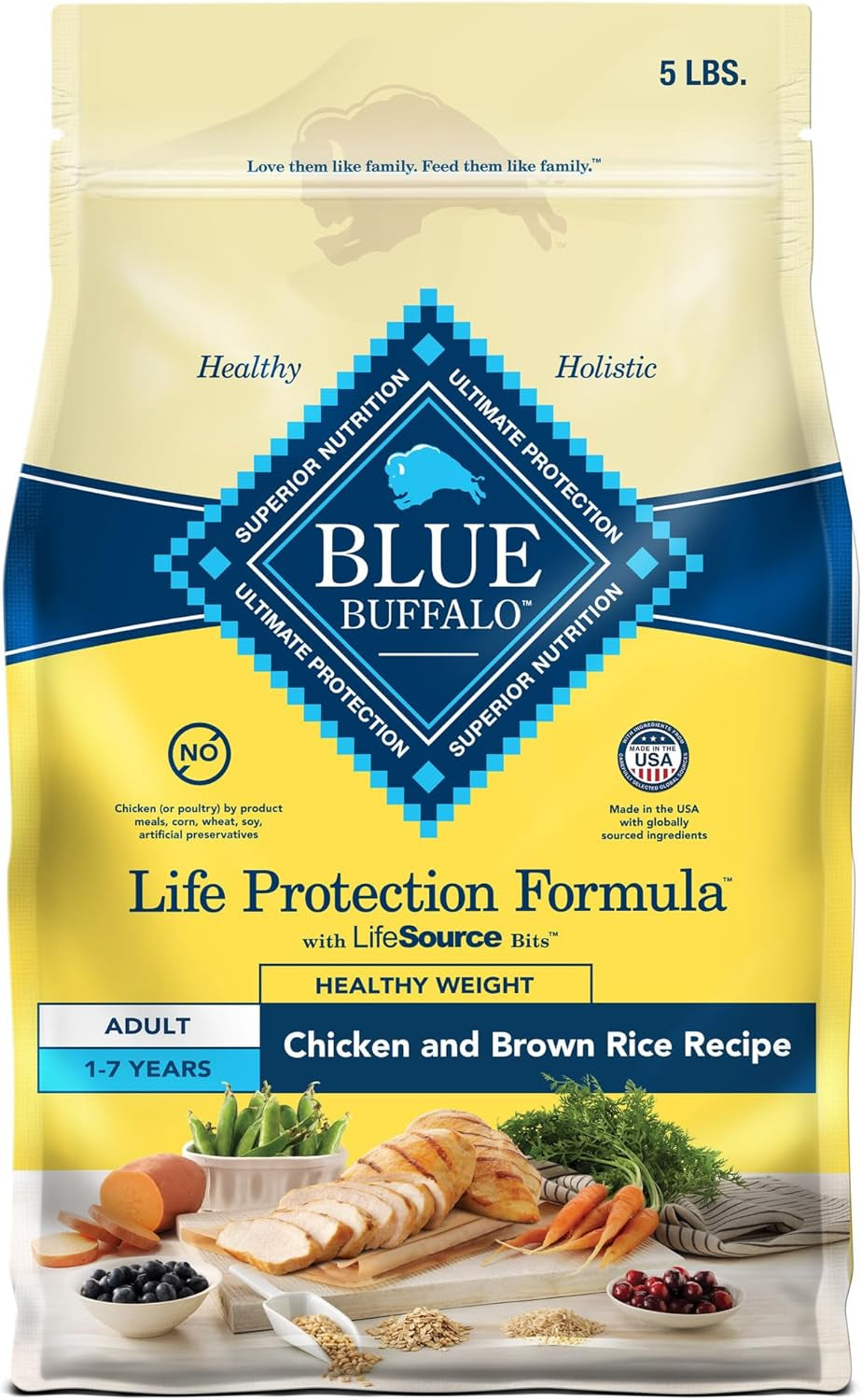 Life Protection Formula Adult Dry Dog Food, Helps Build and Maintain Strong Muscles, Made with Natural Ingredients, Chicken & Brown Rice Recipe, 30-Lb. Bag