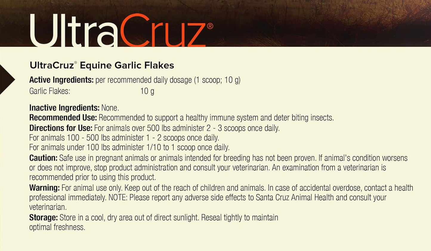 Ultracruz Equine Garlic Flakes Supplement for Horses