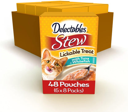 Hartz Delectables Stew Lickable Wet Cat Treats for Adult & Senior Cats