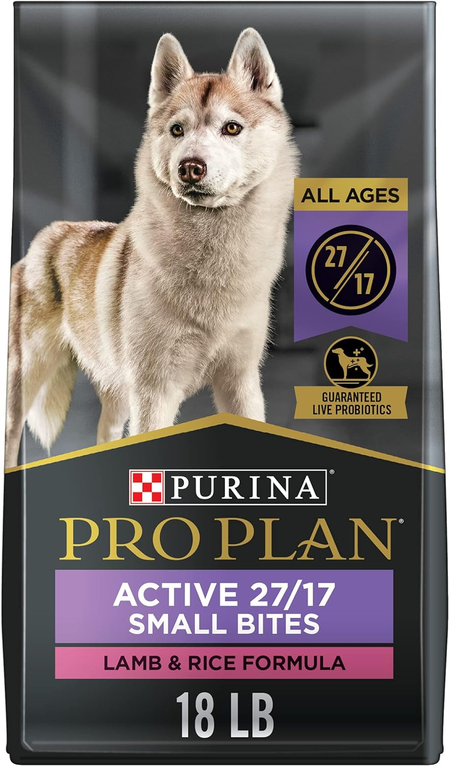 Purina Pro Plan High Protein, Small Bites Dog Food, SPORT 27/17 Lamb & Rice Formula