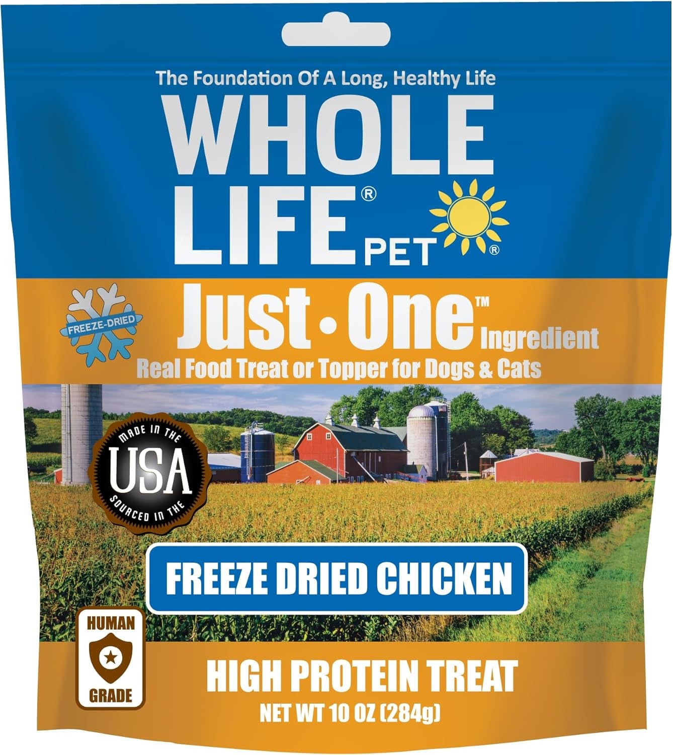 Whole Life Pet Just One Chicken Dog and Cat Value Packs - Human Grade, Freeze Dried, One Ingredient - Protein Rich, Grain Free, Made in the USA