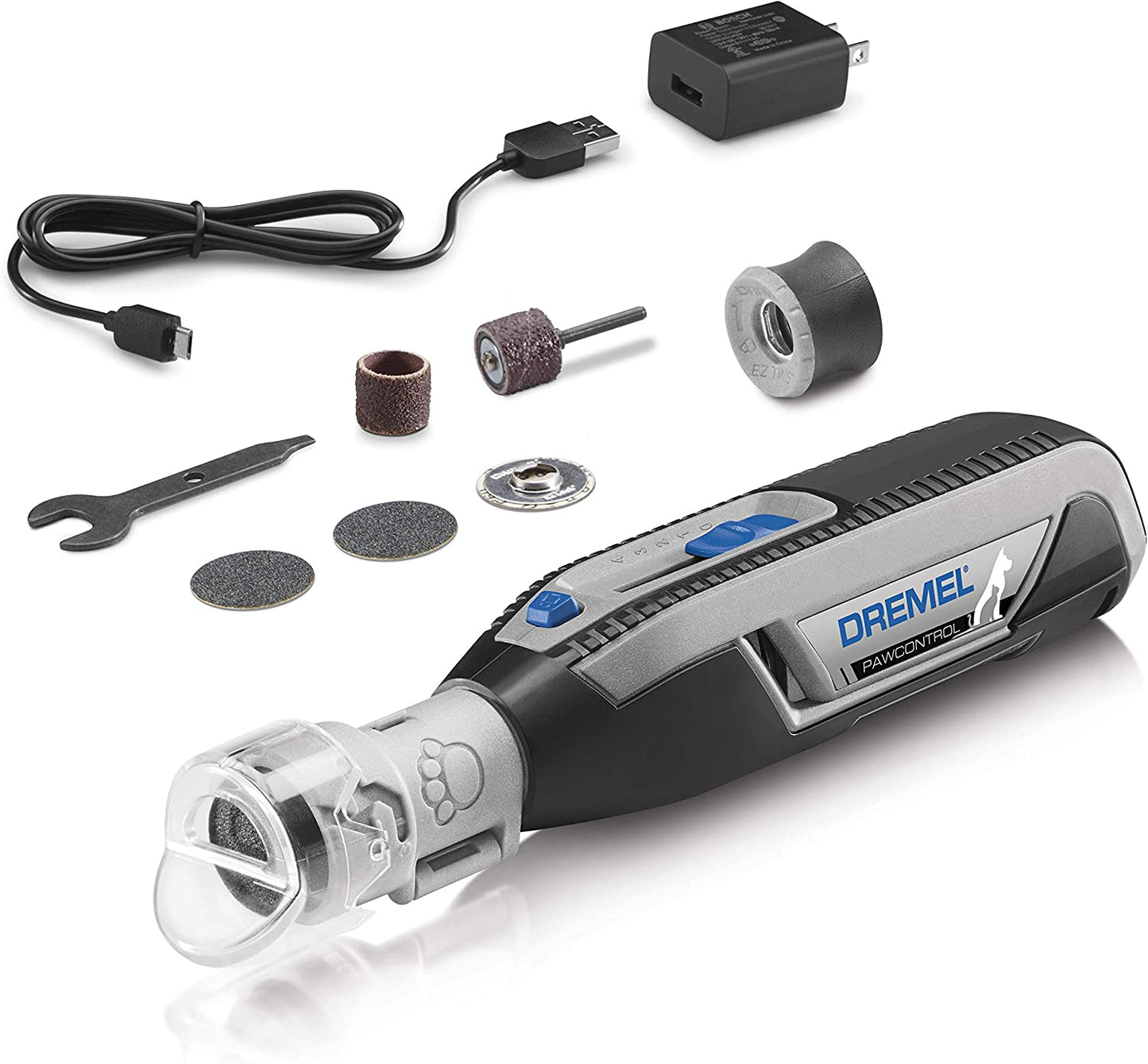 Dremel Pawcontrol 7760-PGK Dog Nail Grinder and Trimmer - Cordless & Rechargeable Pet Grooming Tool Kit - Safe and Humane for Dogs, Cats, and Small Animals