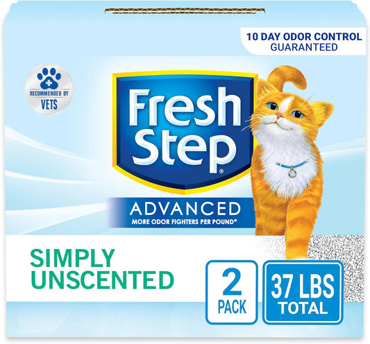 Fresh Step Advanced Simply Unscented Clumping Litter, Fresh Step Unscented Cat Litter Fights Odor on Contact