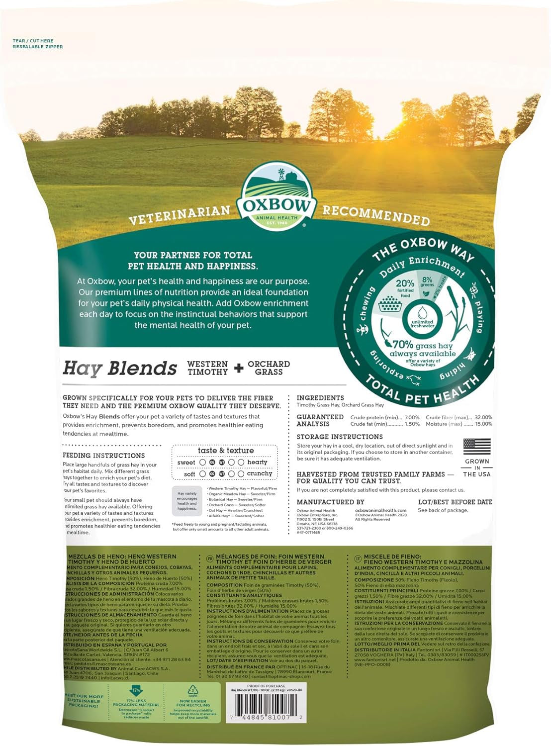 Oxbow Animal Health Oxbow Hay Blends - Western Timothy & Orchard