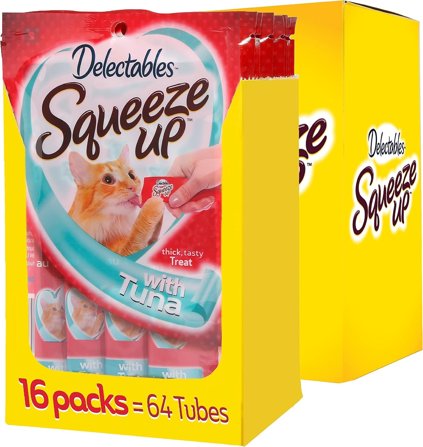 Hartz Delectables Squeeze up Interactive Lickable Wet Cat Treats for Adult & Senior Cats