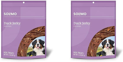 Amazon Brand - Solimo Duck Jerky Dog Treats, 2 Pound (Pack of 1)