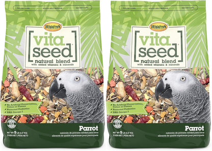 Higgins 2 Pack of Vita Seed Natural Blend Parrot Food, 5 Pounds Each