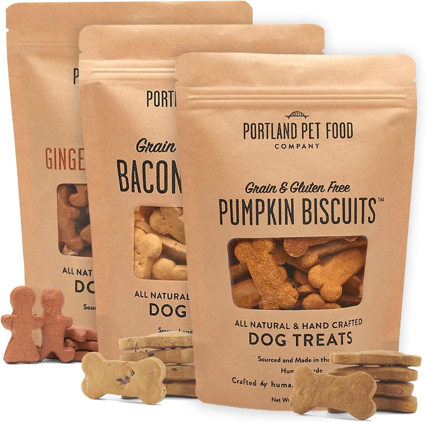 Portland Pet Food Company Healthy Dog Treats - Grain-Free, Human-Grade - Natural Dog Training Treats & Biscuits Made in the USA Only