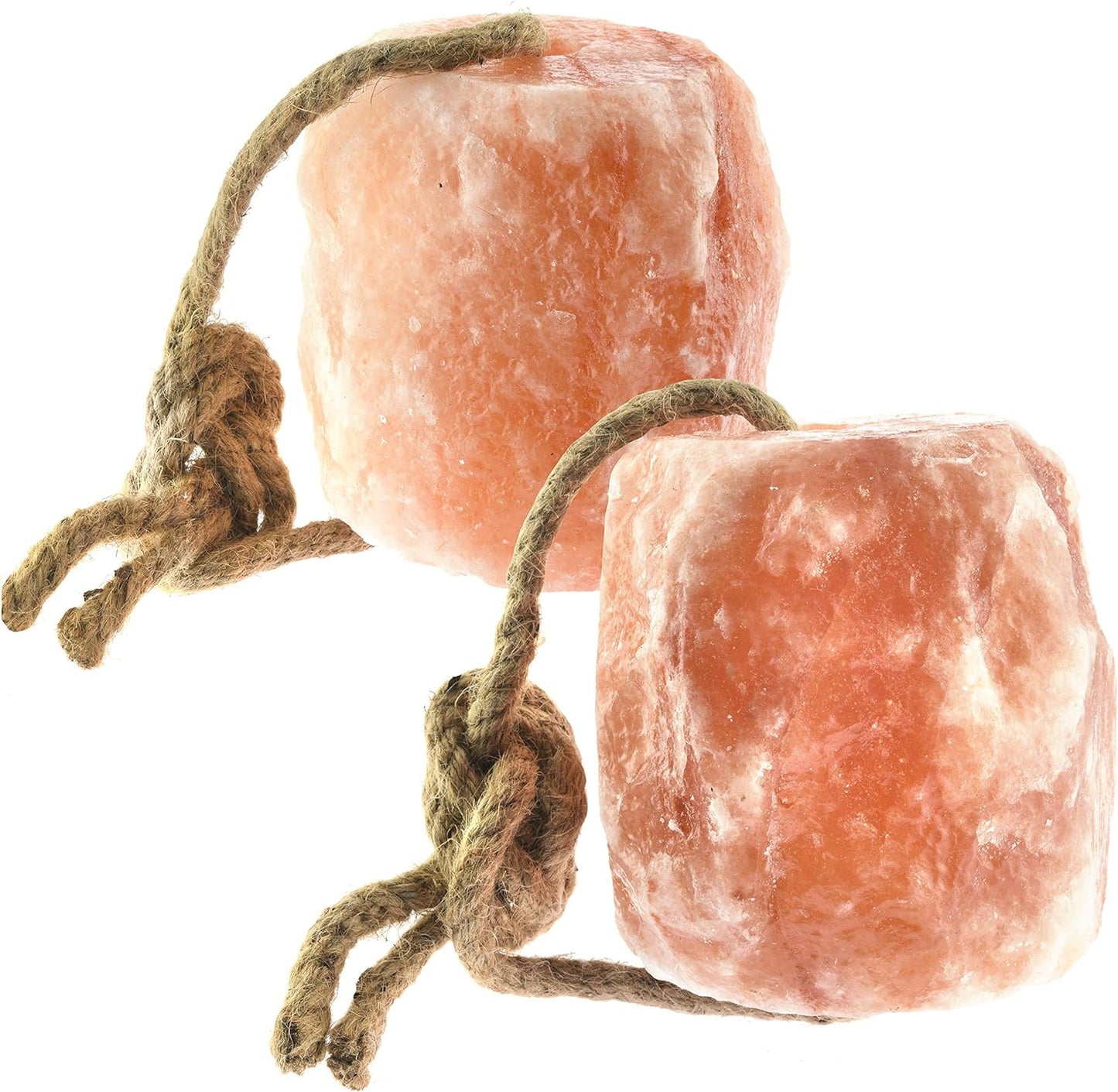 Himalayan Salt Lick 6 Lbs on Rope for Horse, Deer, Goat, and Livestock Animals - Himalayan Salt Block 2 Pack