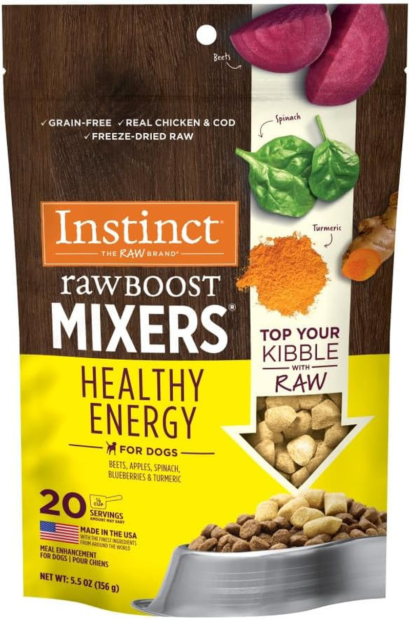 Instinct Raw Boost Mixers Freeze Dried Raw Dog Food Topper, Grain Free Dog Food Topper with Functional Ingredients