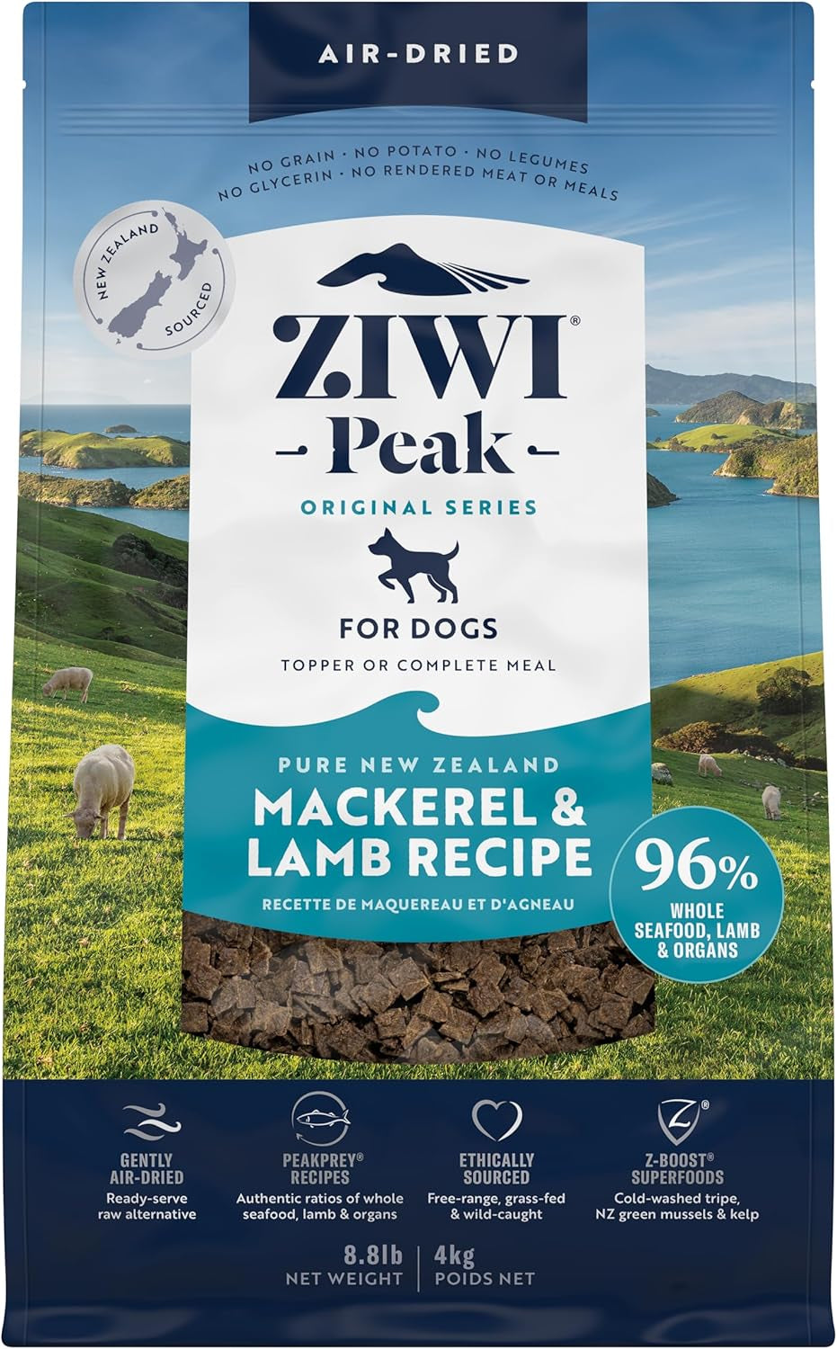 ZIWI Peak Air-Dried Dog Food - All Natural, High Protein, Grain Free, Limited Ingredient with Superfoods