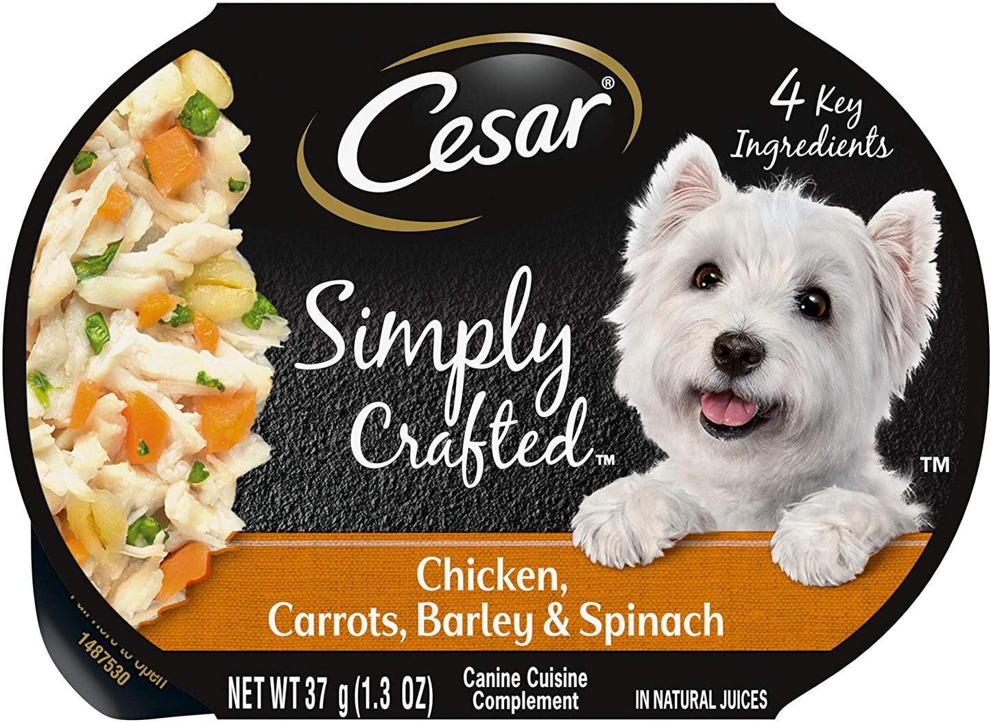 Simply Crafted Adult Wet Dog Food Meal Topper, Chicken, Carrots, Barley & Spinach