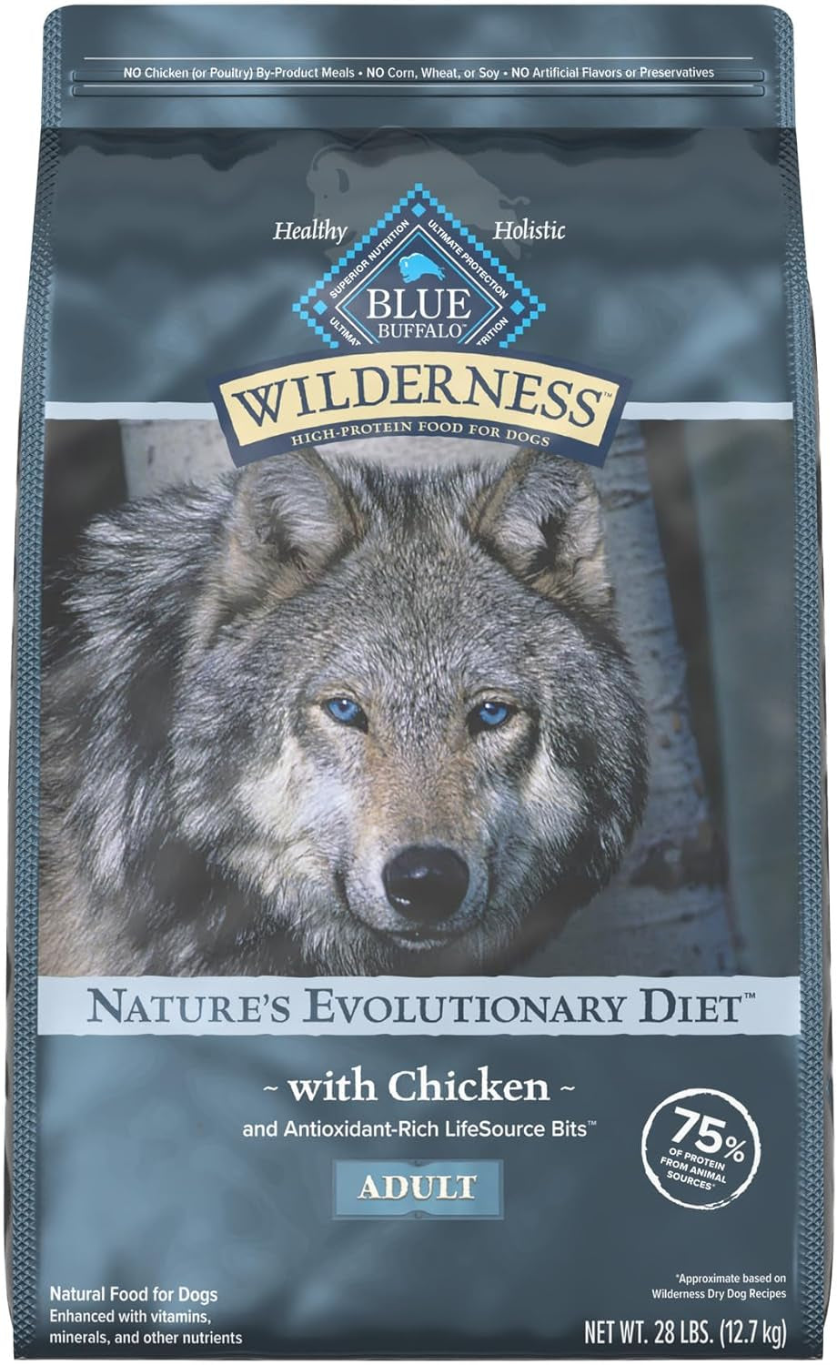 Blue Buffalo Wilderness Natural High-Protein Dry Food for Adult Dogs