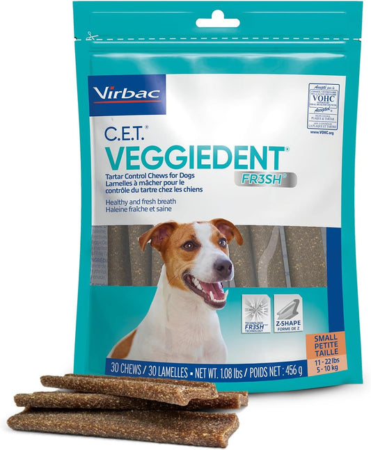 Virbac CET VEGGIEDENT FR3SH Tartar Control Chews for Dogs