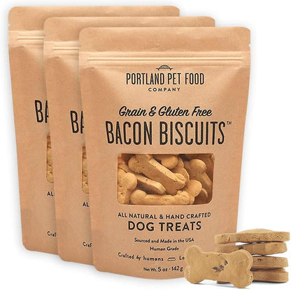 Portland Pet Food Company Healthy Dog Treats - Grain-Free, Human-Grade - Natural Dog Training Treats & Biscuits Made in the USA Only