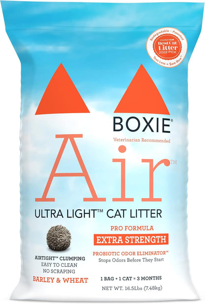 Boxie® Extra Strength 35 Day Natural Odor Control Cat Litter, Lightweight Plant Based Kitty Litter