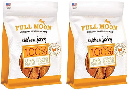 Full Moon Chicken Jerky Healthy All Natural Dog Treats Human Grade Made in USA Grain Free