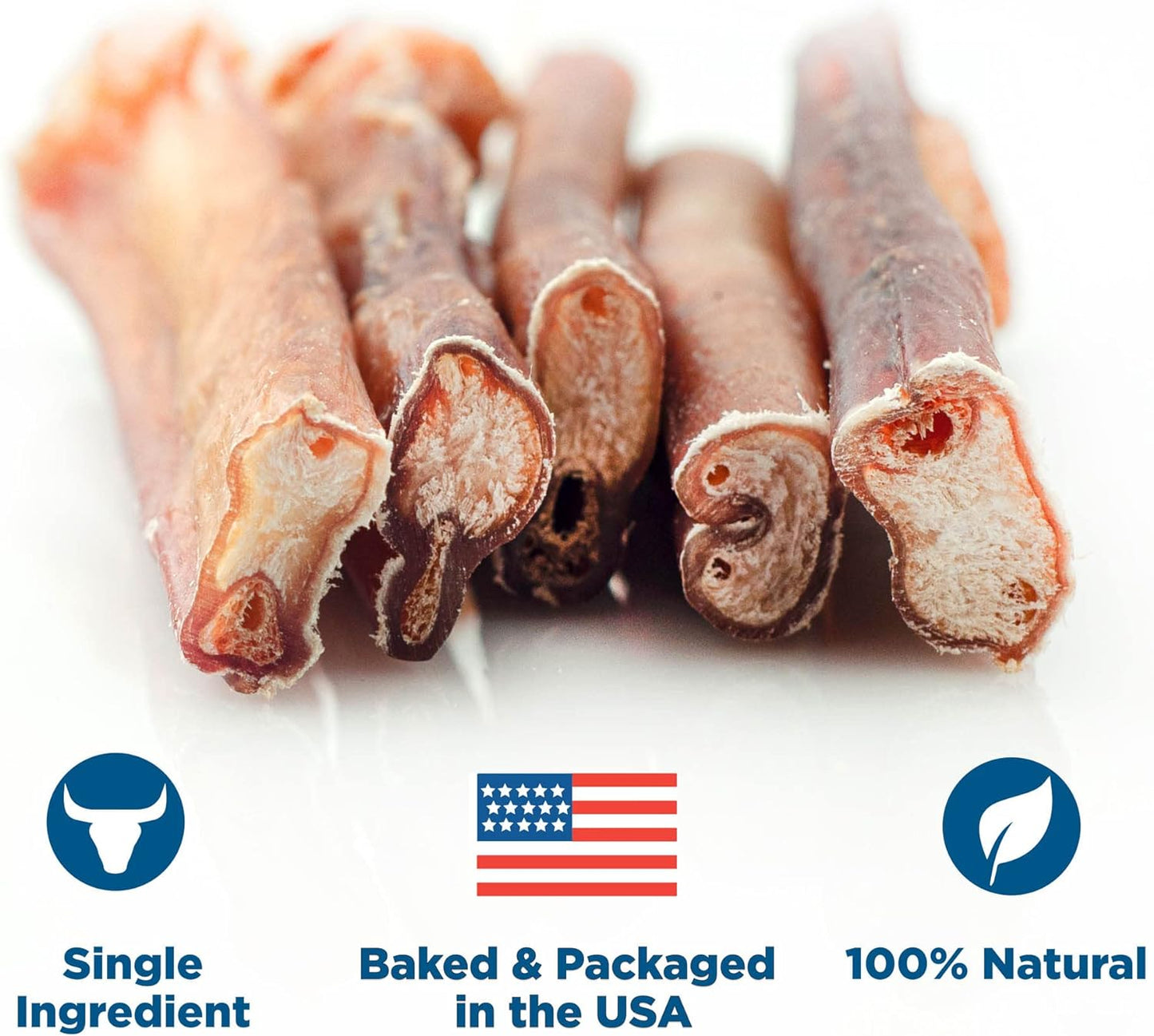 Best Bully Sticks All Natural Thick Bully Sticks for Large Dogs - 100% Free-Range Grass-Fed Beef - Single-Ingredient Grain & Rawhide Free Dog Chews