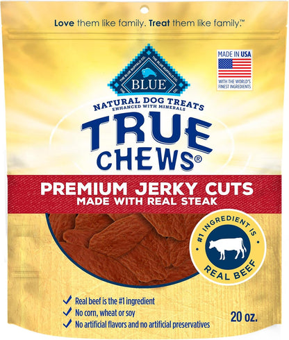 Blue Buffalo True Chews Premium Jerky Cuts Dog Treats, Made in the USA with Natural Ingredients