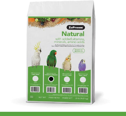 Zupreem Bird Pellets, Daily Bird Food for Parrot, Core Nutrition for Birds