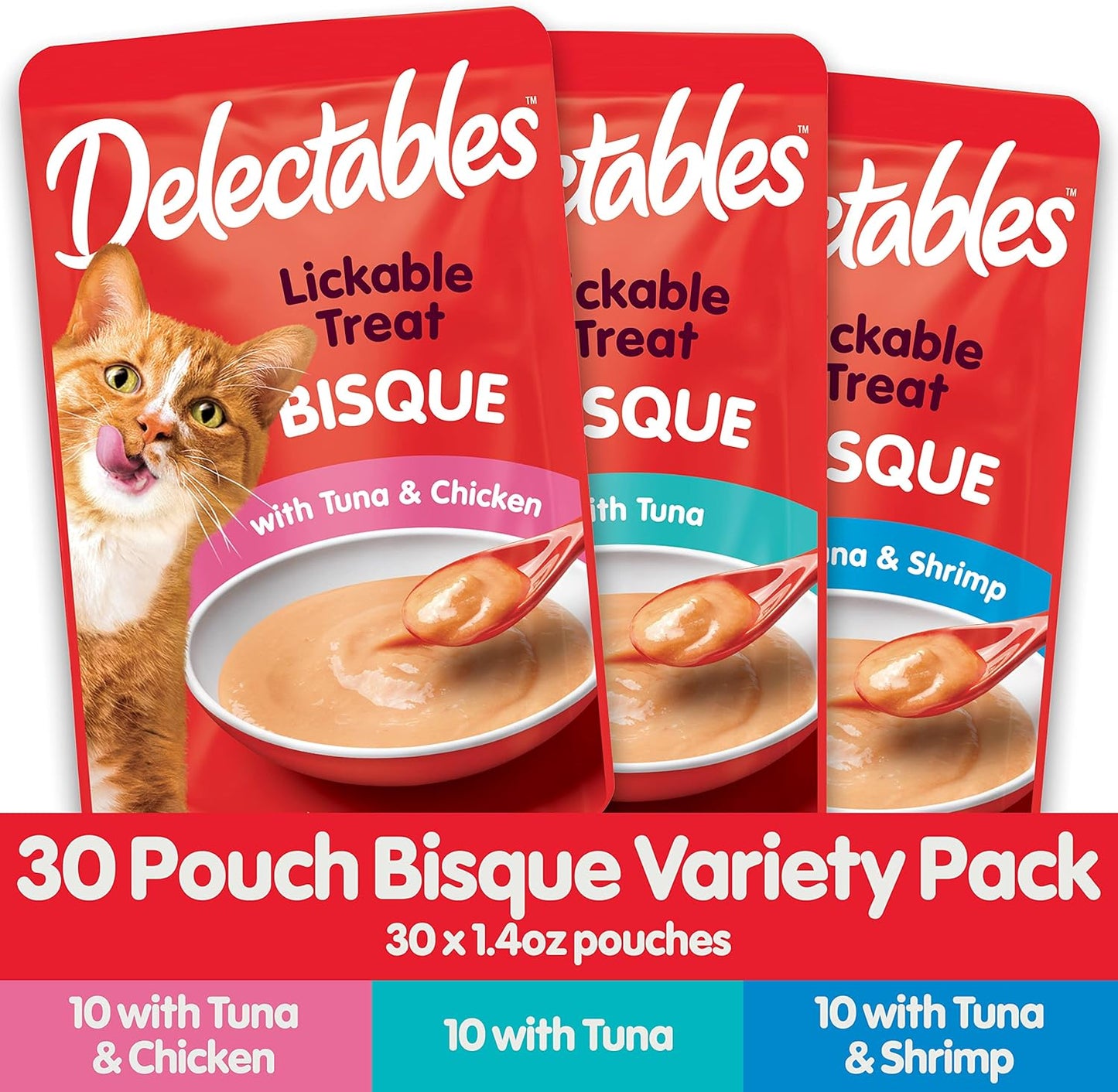 Hartz Delectables Bisque Variety Pack Lickable Cat Treat