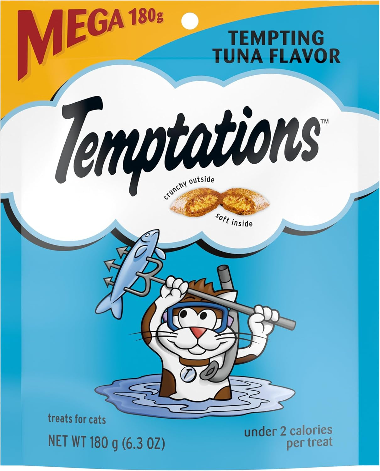 Temptations Classic Crunchy and Soft Cat Treats Tempting Tuna Flavor