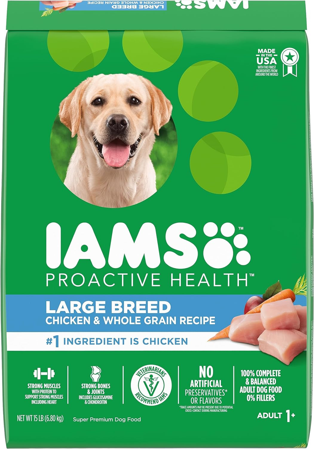 IAMS Proactive Health Large Breed Adult Dry Dog Food with Real Chicken