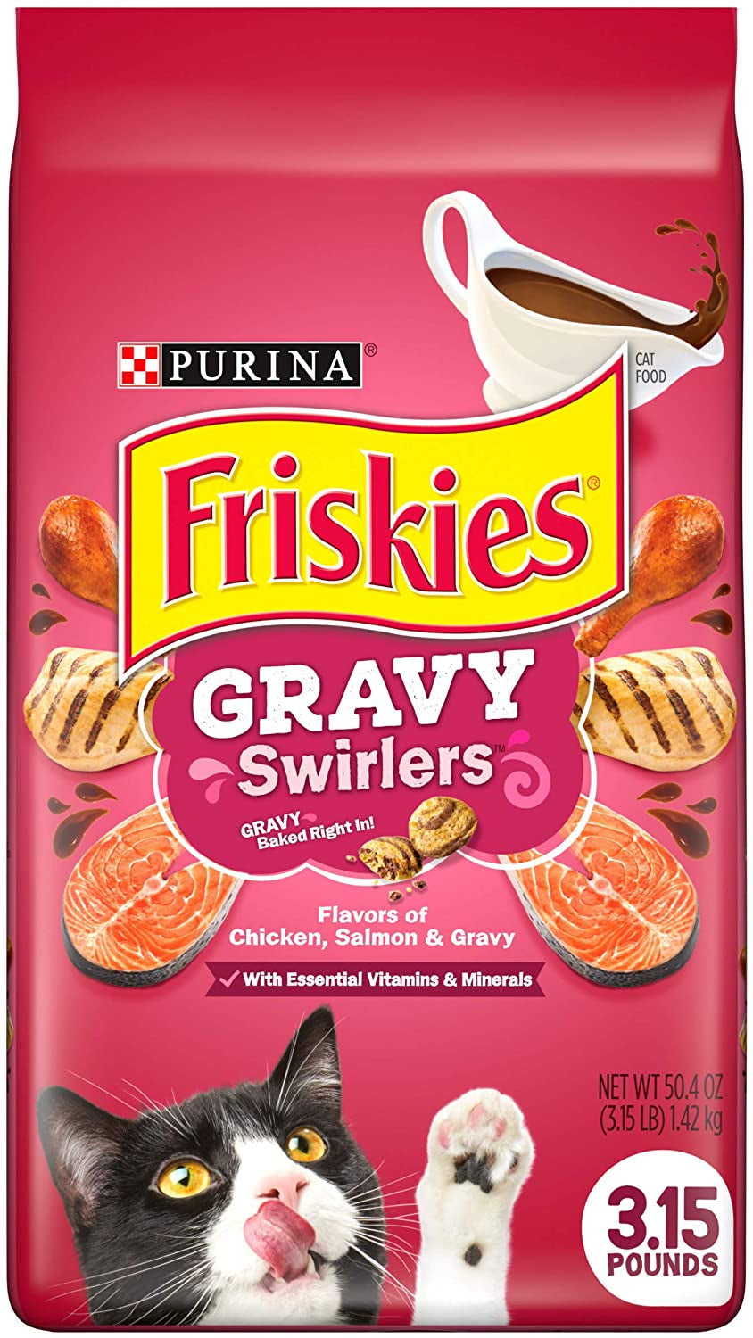 Purina Dry Cat Food, Gravy Swirlers - 3.15 Lb. Bag