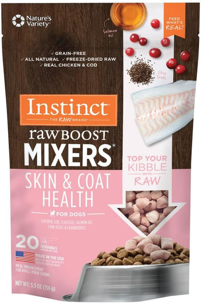 Instinct Raw Boost Mixers Freeze Dried Raw Dog Food Topper, Grain Free Dog Food Topper with Functional Ingredients