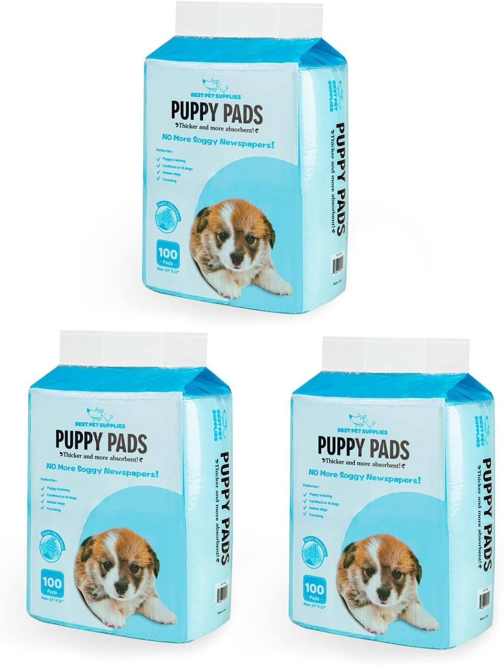 Best Pet Supplies Puppy Training Pee Pads - Absorbent Indoor Potty Training Pads for Dogs - Puppy Pee Pads for Whelping