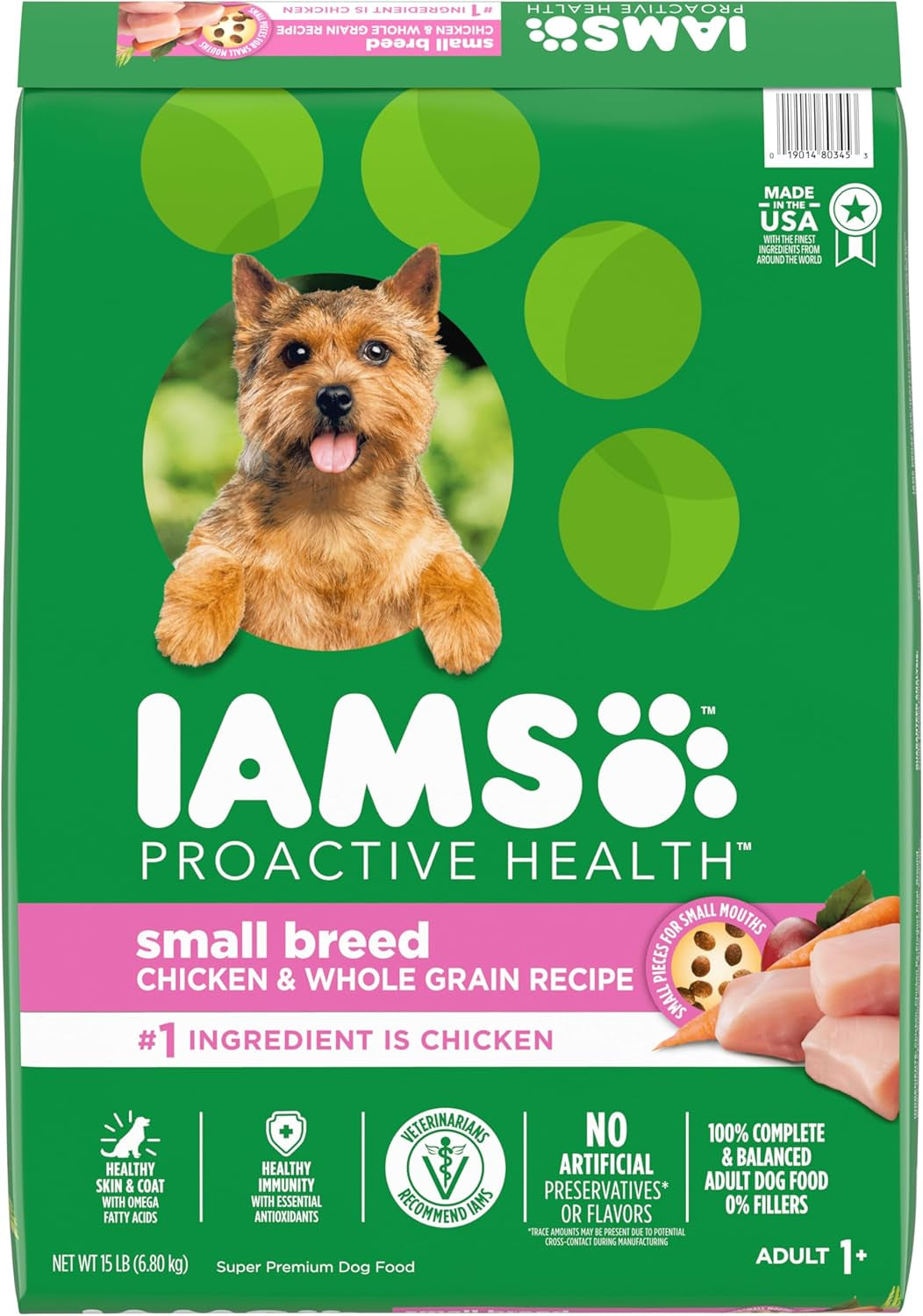 IAMS Small & Toy Breed Adult Dry Dog Food for Small Dogs with Real Chicken