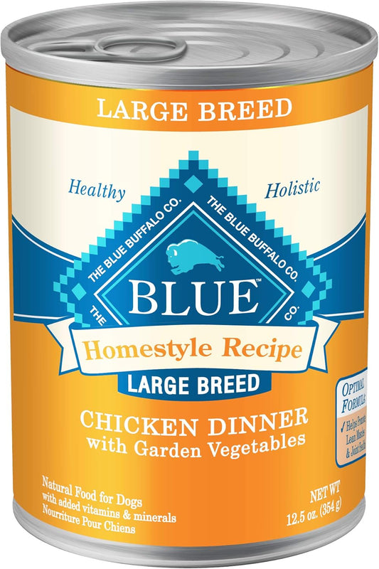 Blue Buffalo Homestyle Recipe Adult Wet Dog Food, Made with Natural Ingredients, Chicken Dinner With Garden Vegetables