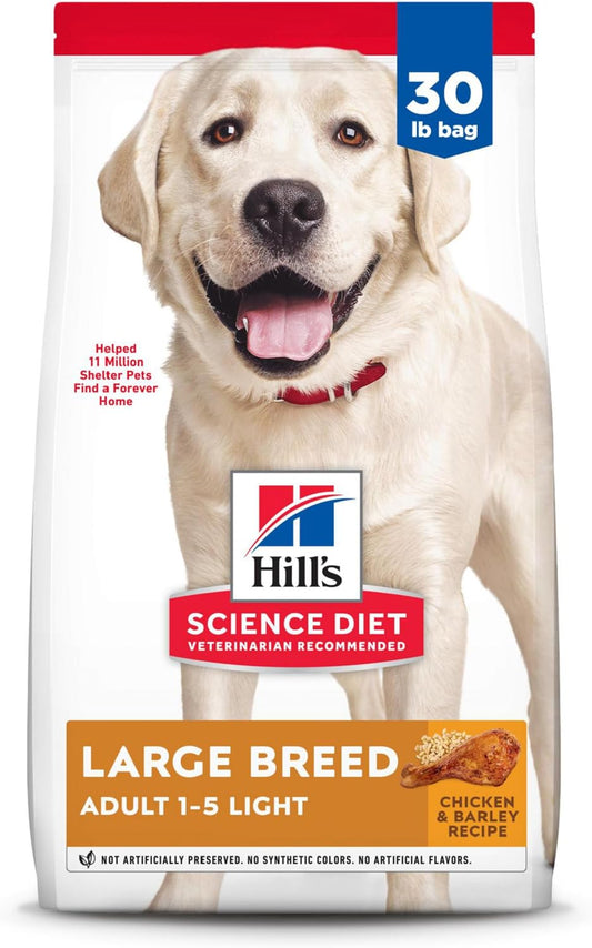 Hill'S Science Diet Light , Adult 1-5, Large Breed Weight Management Support, Dry Dog Food, Chicken & Barley