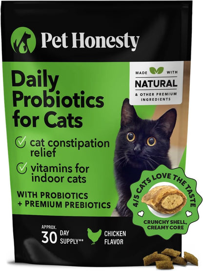 Digestive Probiotics Max Strength for Cats Supplement - Digestive Support + Gut Health, Probiotic for Cats, Cat Constipation Relief, Bowel Support, Immunity & Overall Health - 120 Scoops