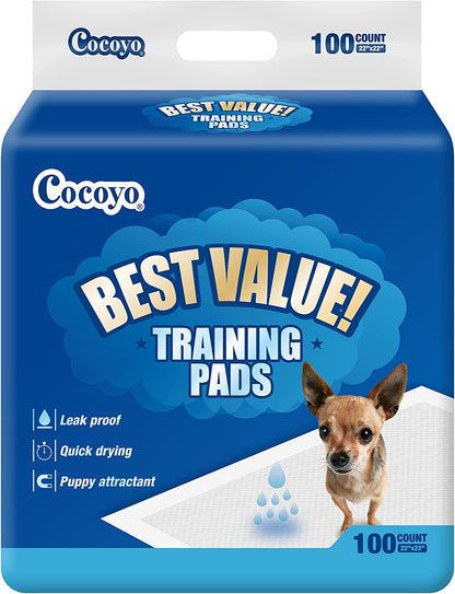 Best Value 22"X22" Dog Training Pads 50 Count | Dog Pee Pads | Super Absorbent Puppy Pads,White